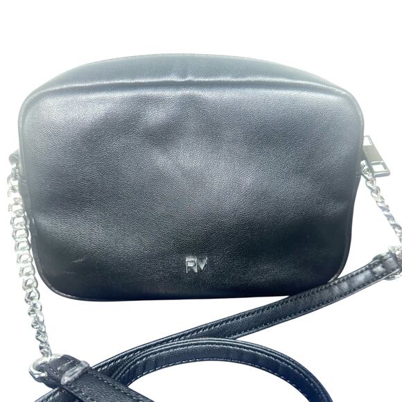 Rebecca Minkoff RM Studded Quilted Faux Leather Crossbody Bag Black Chain Strap - Picture 3 of 10